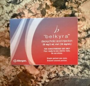 Belkyra Injectable Deoxycholic acid Injection- Fat dissolving injection premixed 4 ready to use vials 